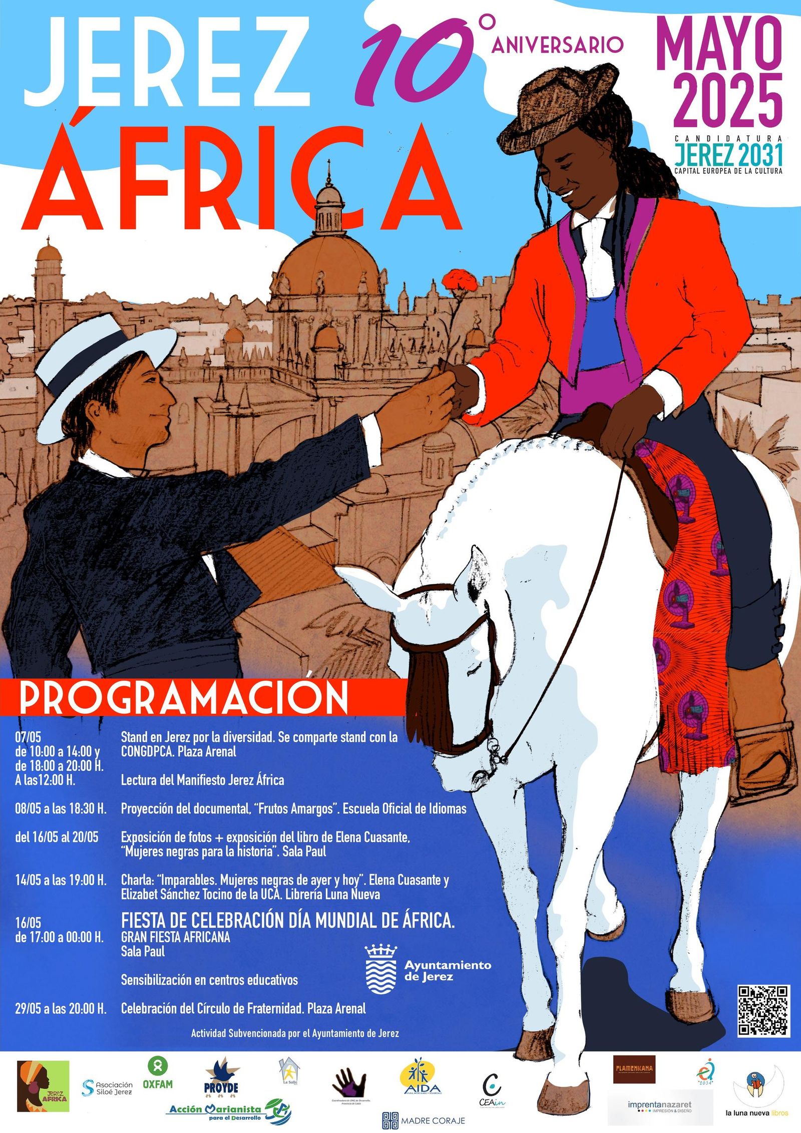 Cartel de la celebración en Jerez del Día de África