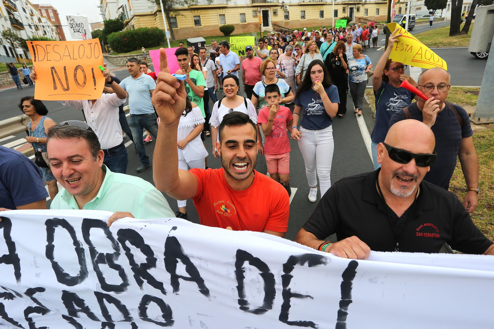 Más imágenes de la protesta de los minoristas del mercado de San Sebastián