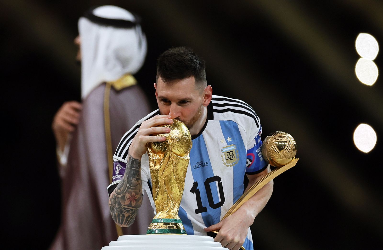 Las fotos de Messi con la Copa del Mundo