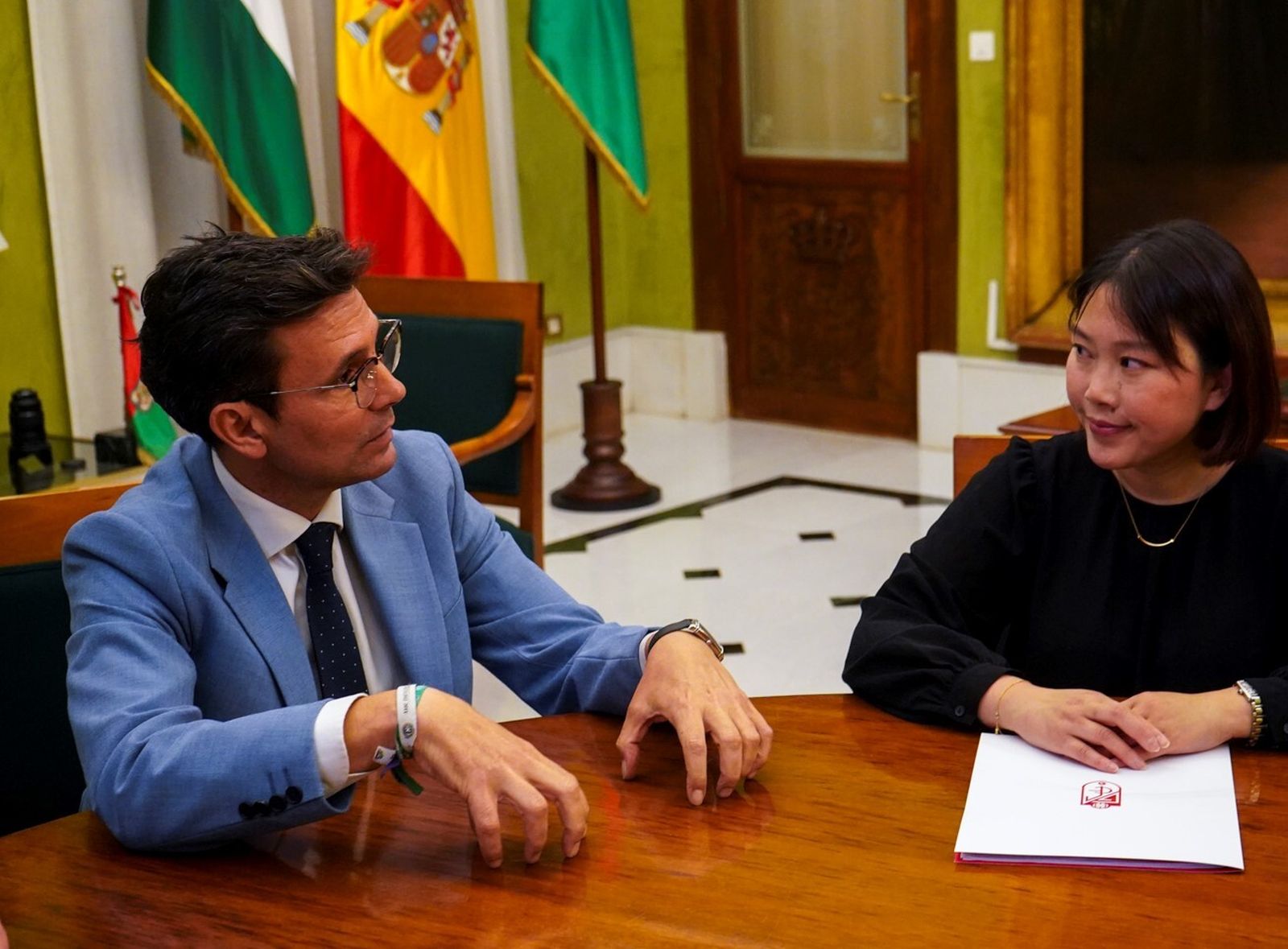 Paco Cuenca y Sophia Yang, en el encuentro de este viernes
