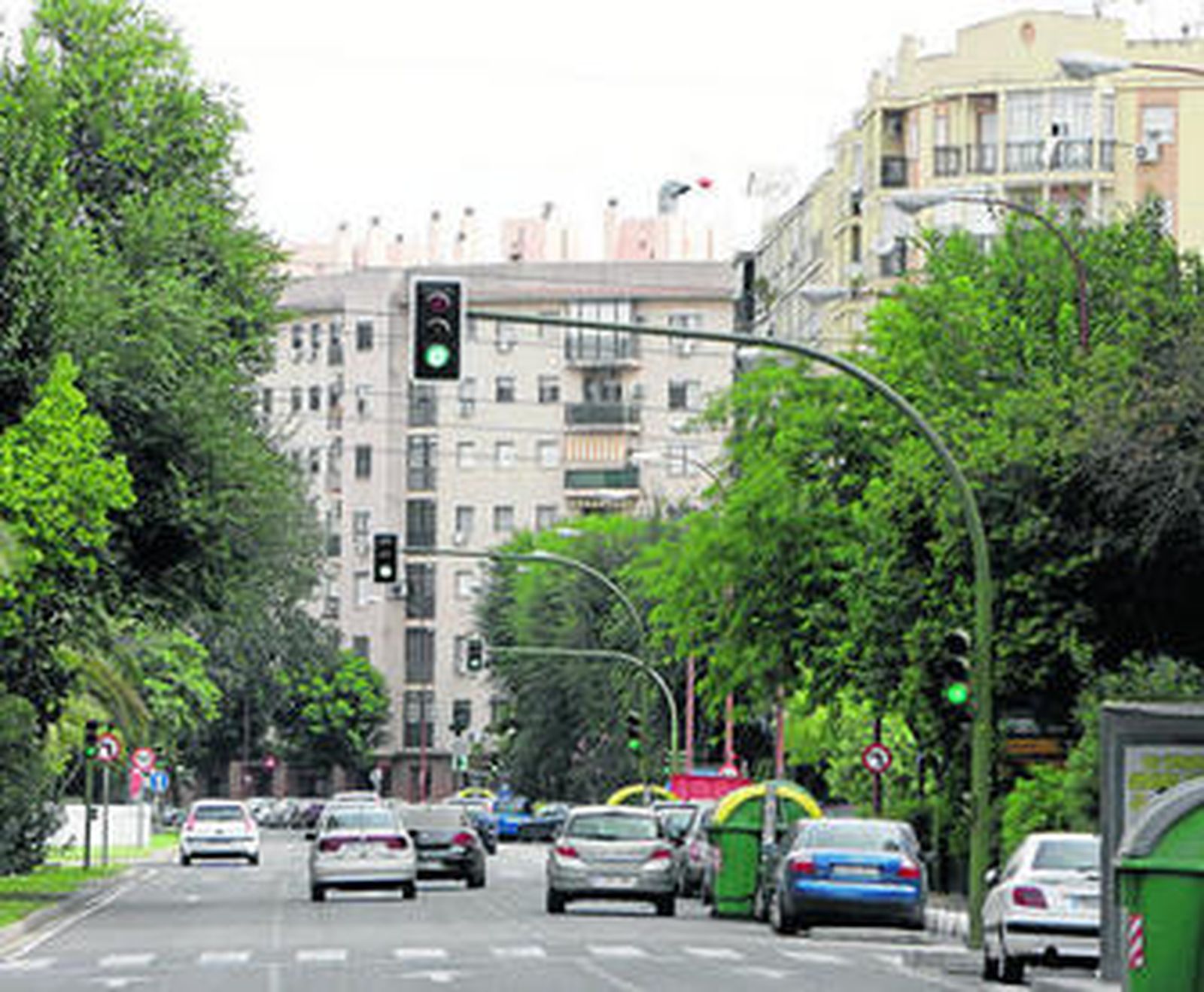 La avenida de la Aeronáutica en Sevilla Este, bajo la que discurrirá la línea 2 del Metro.