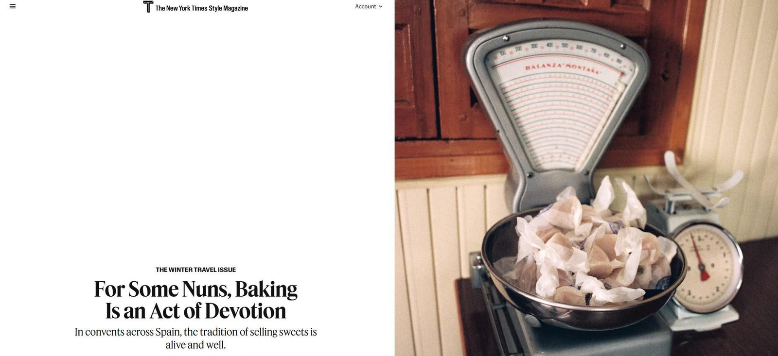 La portada el artículo publicado en el New York Times.