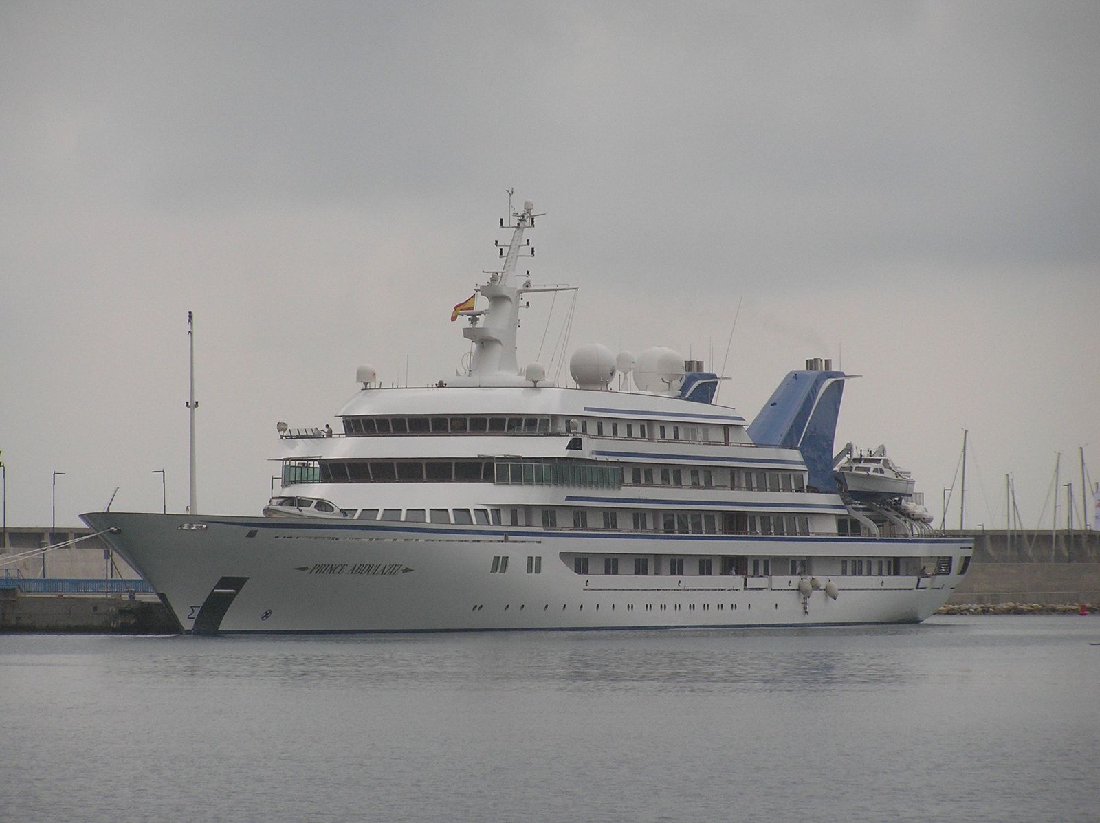 El barco, propiedad del rey de Arabia Saudi.