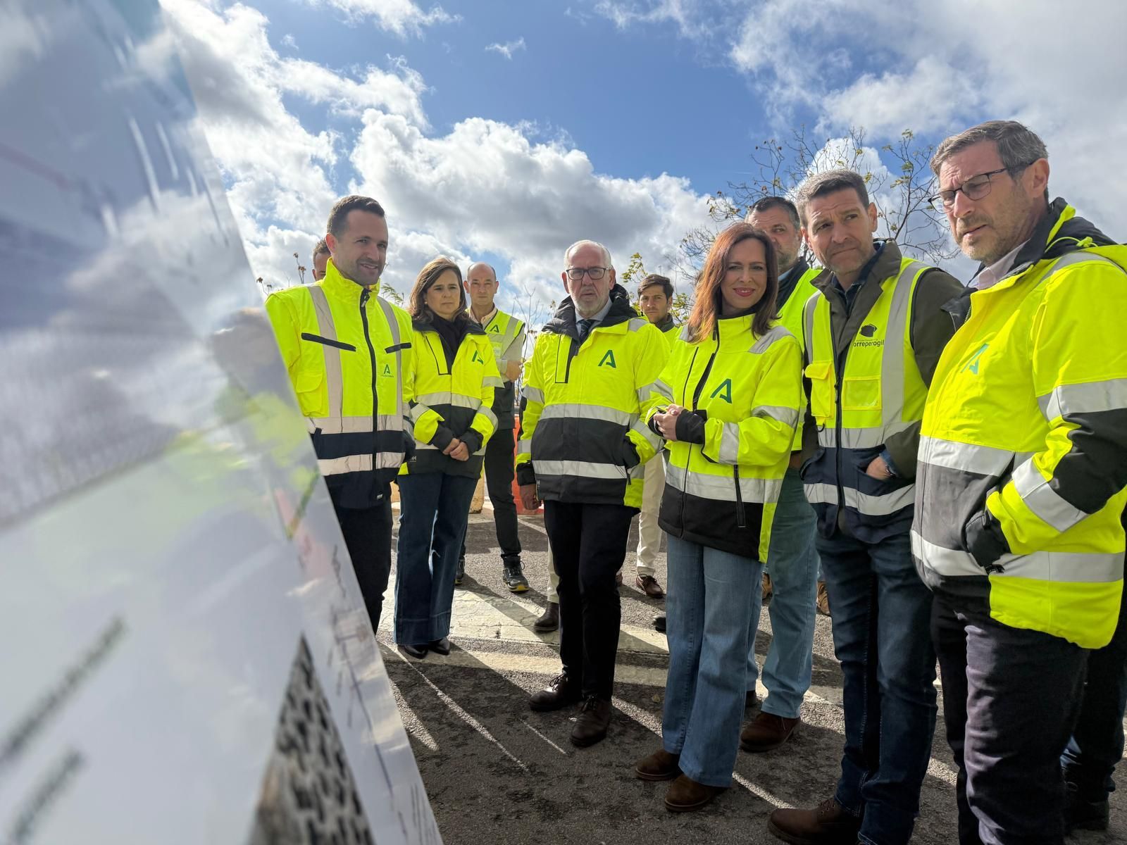 Visita institucional a las obras de la carretera A-315.