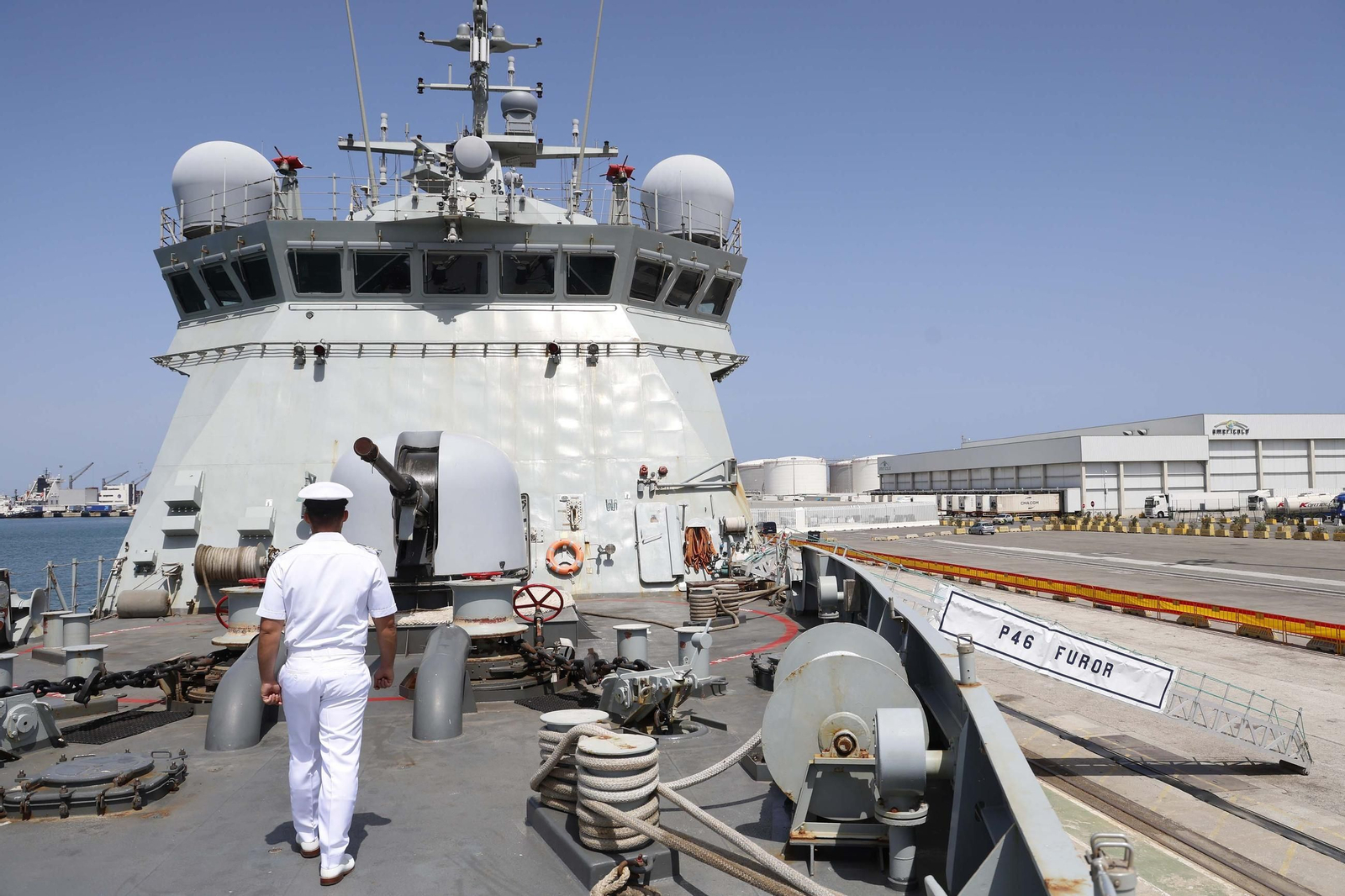 Las fotografías de la visita del buque de la Armada "Furor" al Puerto de Algeciras