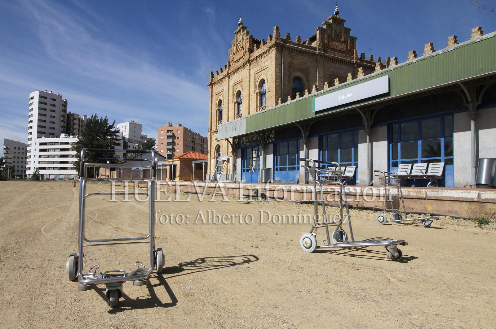 Imágenes del estado actual de la antigua Estación de Tren de Huelva