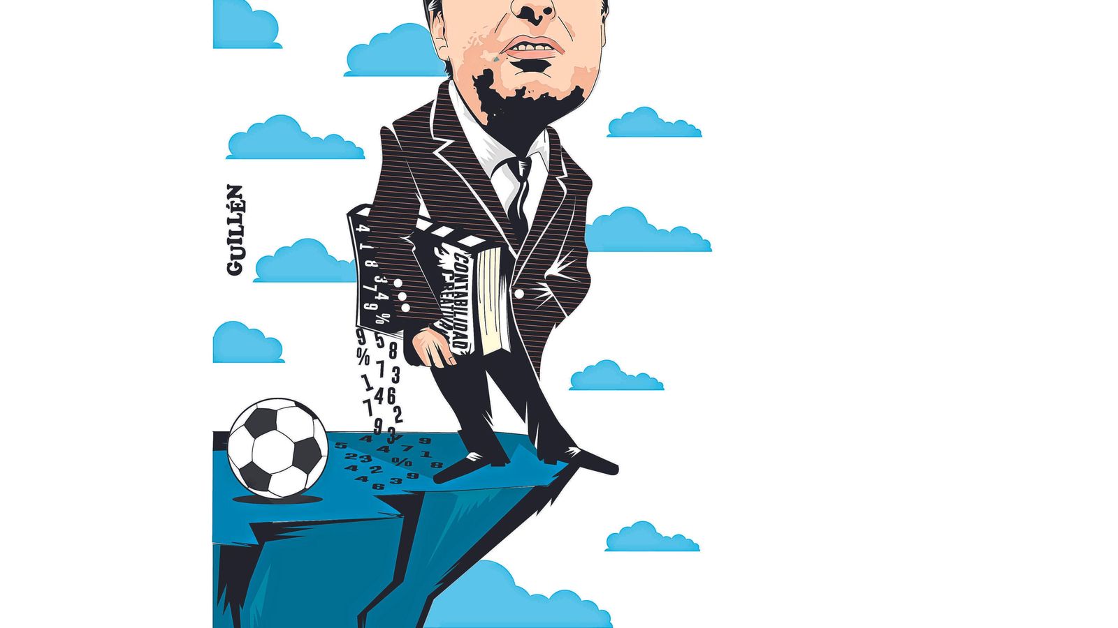 Dibujo que representa a Quique Pina