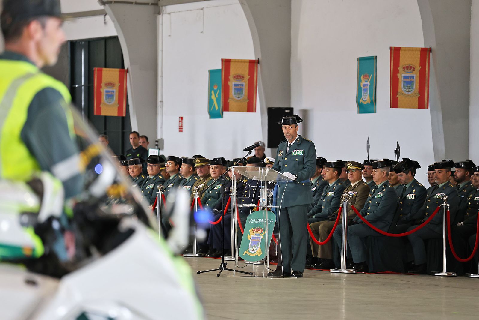 Imágenes de la jura del cargo de Julio Serrano Checa como Jefe de la Comandancia de la Guardia Civil de Huelva