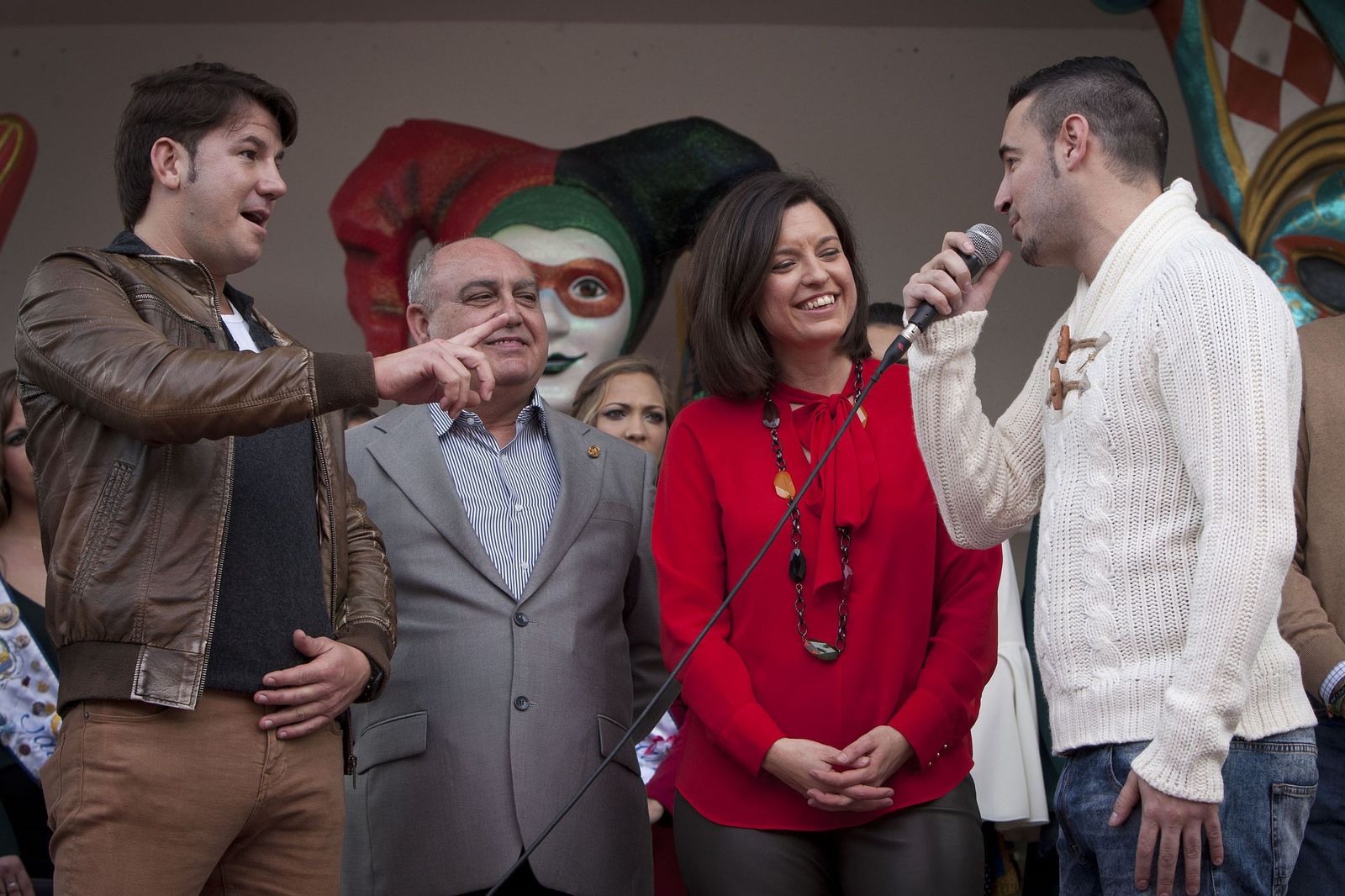 Andy y Lucas, en las fiestas de San Fernando de 2016, cuando fueron distinguidos con las Llaves del Carnaval