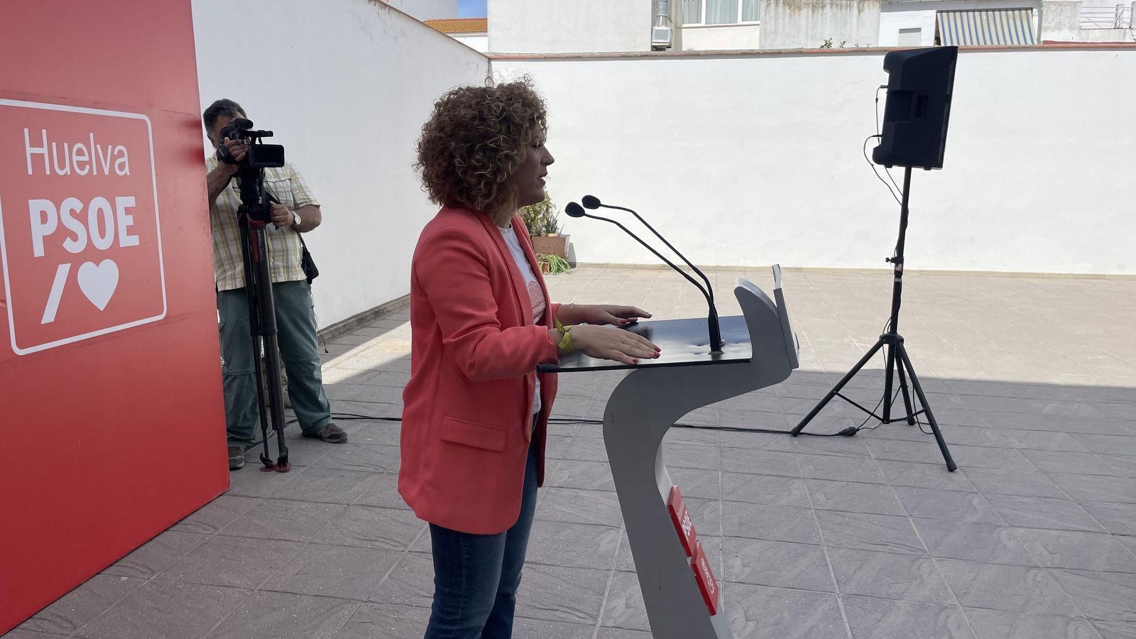 La secretaria general del PSOE de Huelva y senadora, María Eugenia Limón, en el consejo alcaldes y alcaldesas de municipios de Huelva.