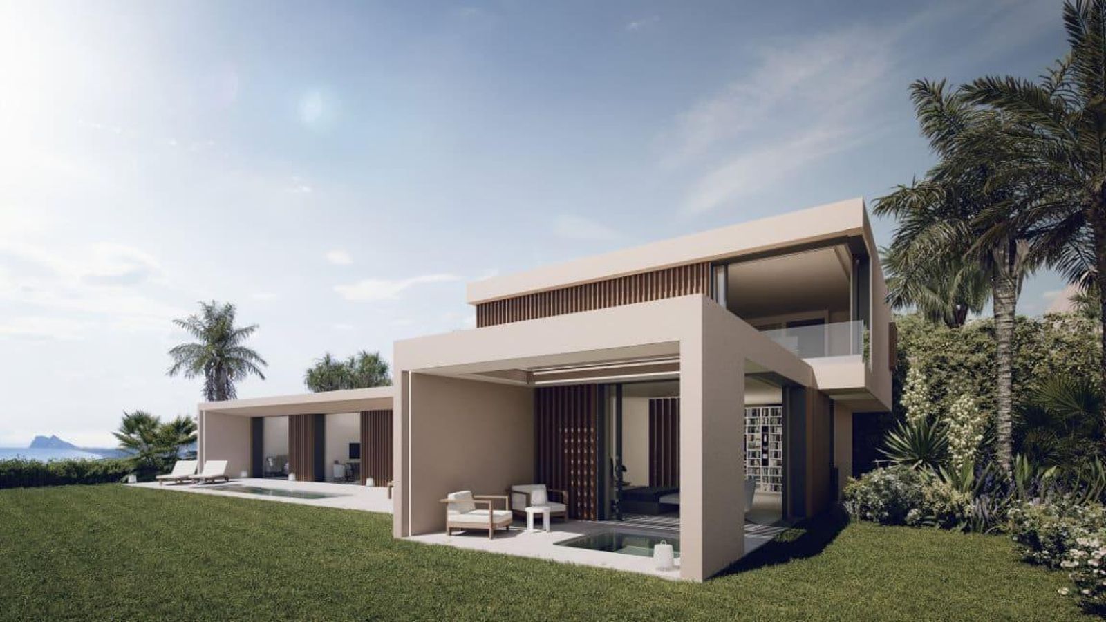 Una de las villas del complejo turístico.