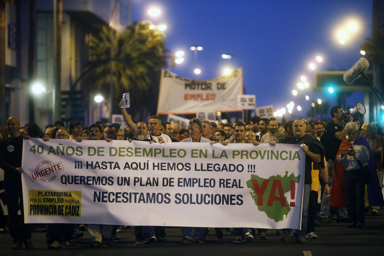 Imagen de archivo de una manifestación contra el paro. Imagen de archivo de una manifestación contra el paro.