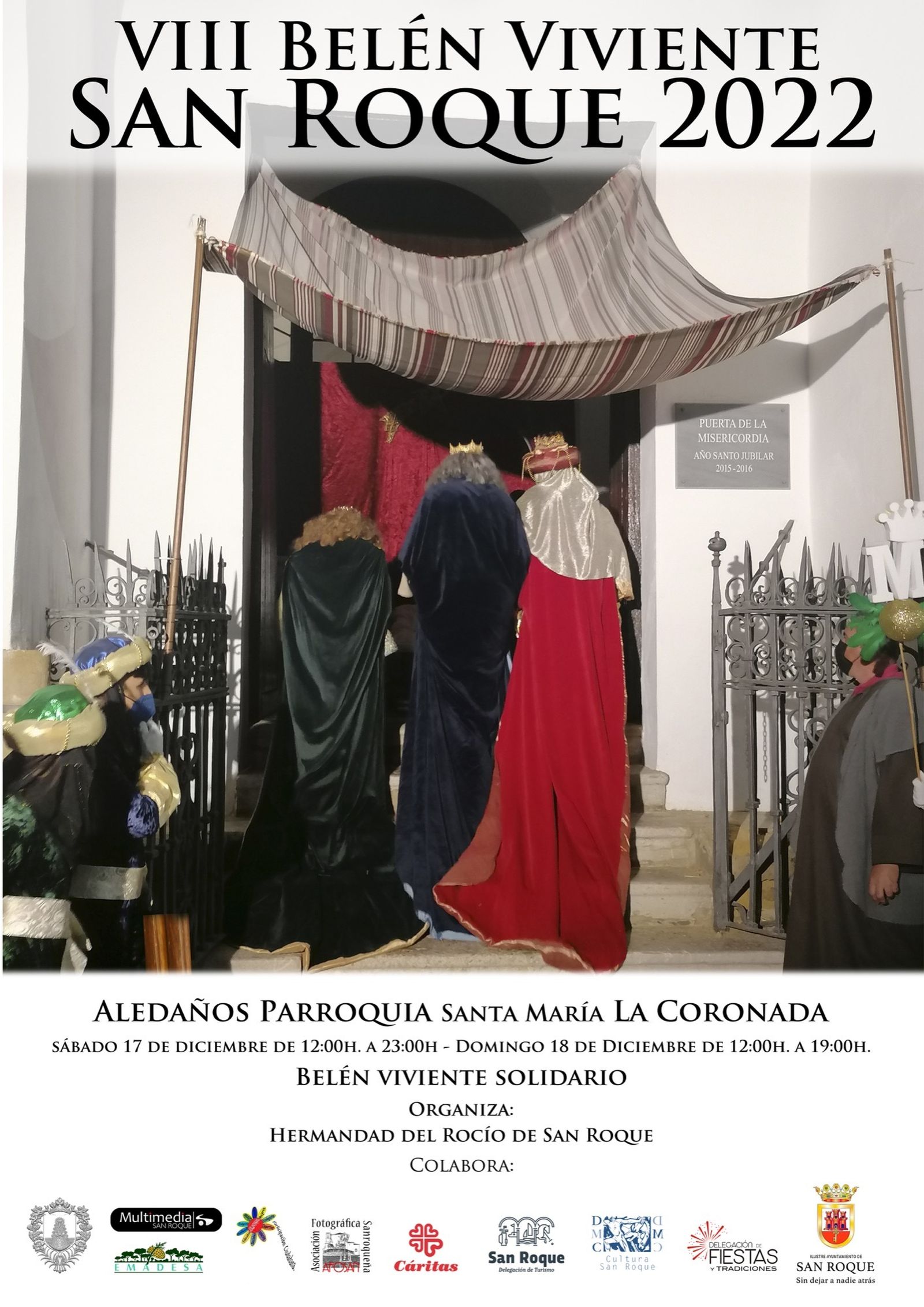 Cartel del Belén Viviente de San Roque.