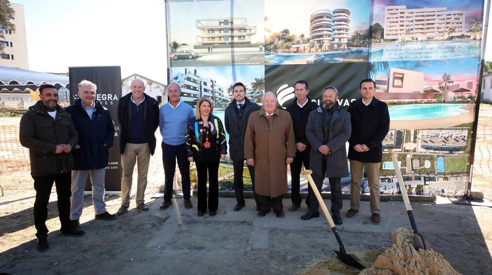 Primera piedra del proyecto residencial Willians Plaza en Jerez