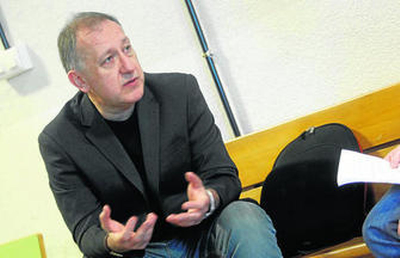 Carlos Alberto Scolari, ayer, en la Facultad de Comunicación y Documentación.