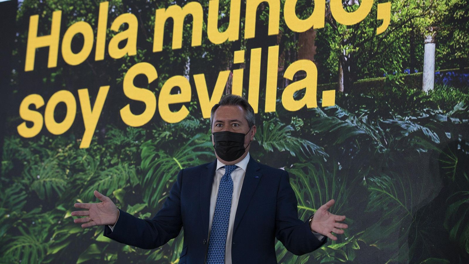 El alcalde, durante la presentación de la nueva marca Sevilla.