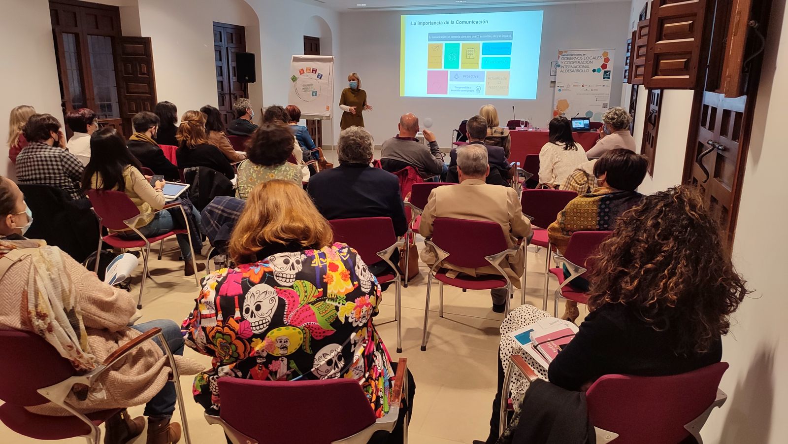 La gerente de la Mancomunidad del Condado en el taller del Encuentro en Córdoba.