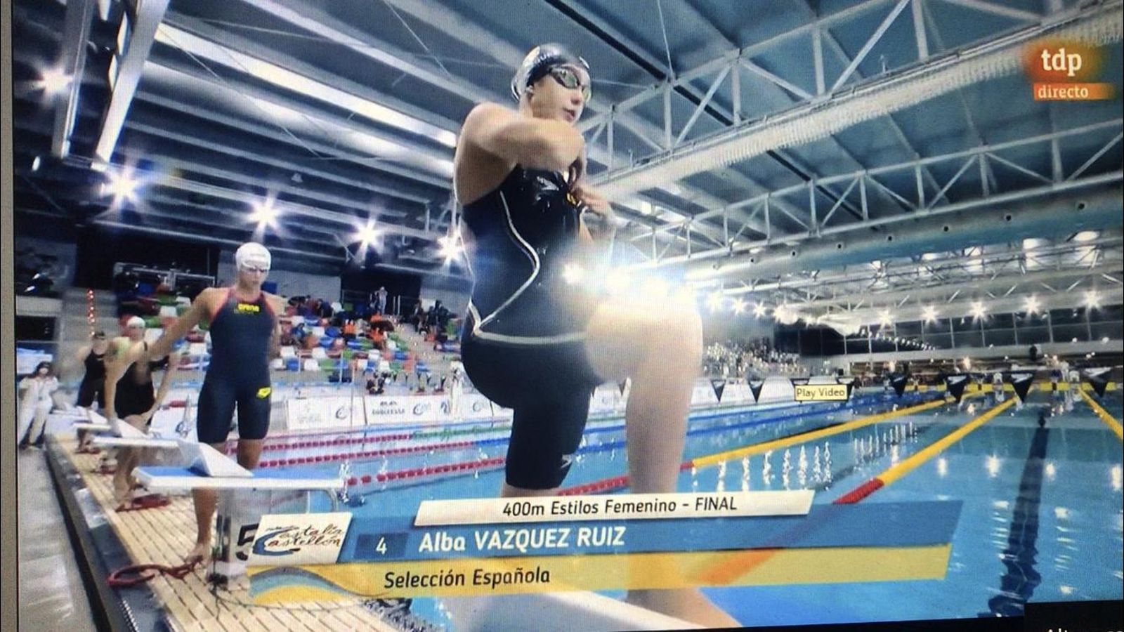 Alba Vázquez, poco antes de disputar la final de 400 en Castellón.