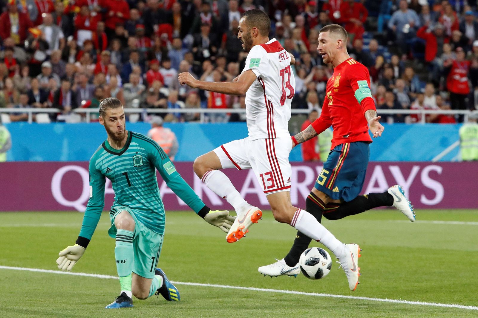 Las imágenes del España-Marruecos