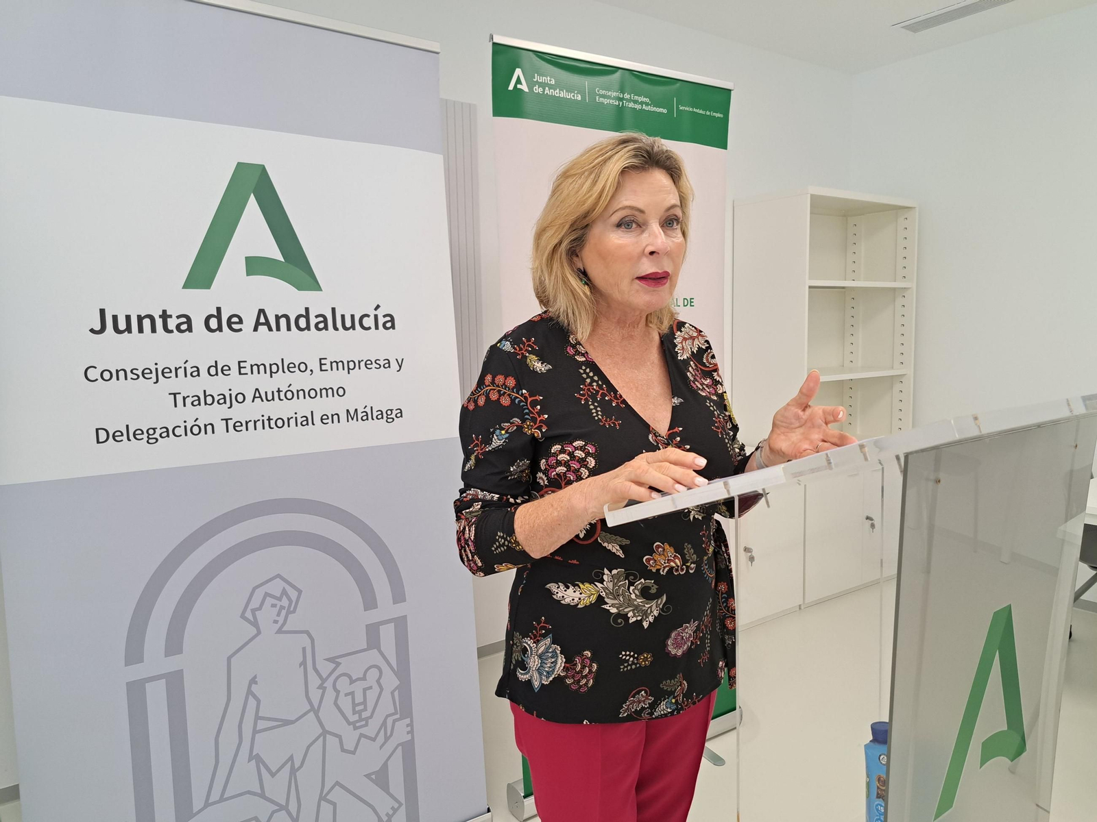 La delegada de Empleo, Empresa y Trabajo Autónomo de la Junta en Málaga, Carmen Sánchez Sierra.