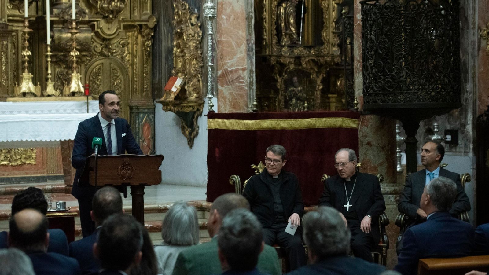 La iglesia de San Nicolás de Bari, durante el Pregón del Cofrade.