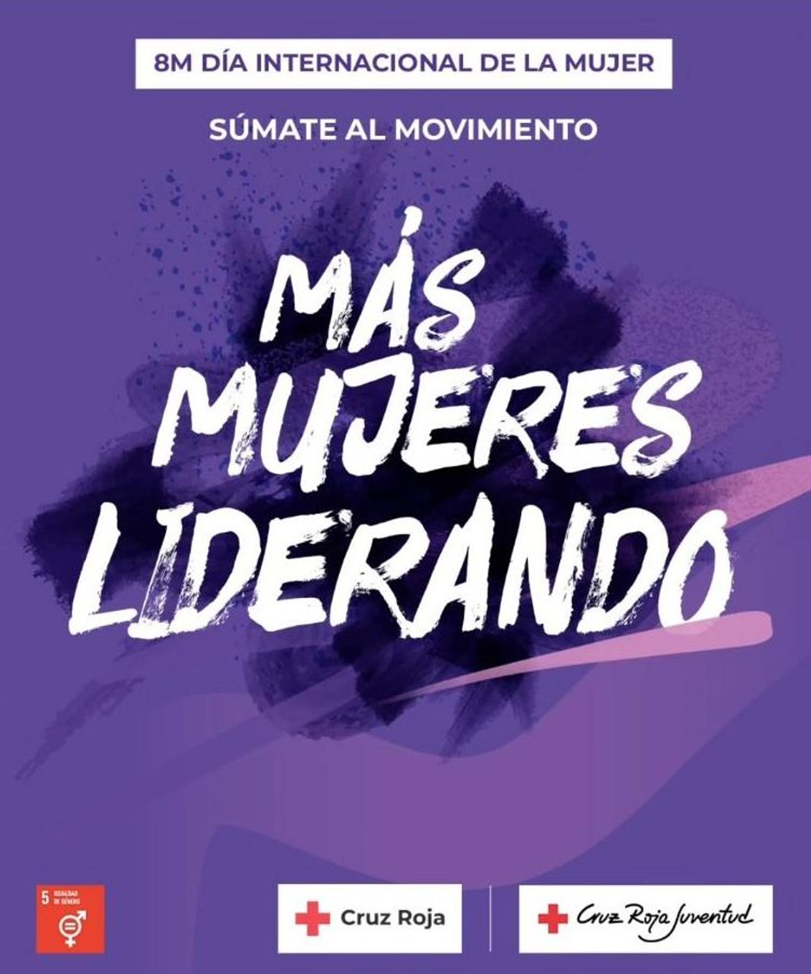 Cartel de los actos del 8M de Cruz Roja.