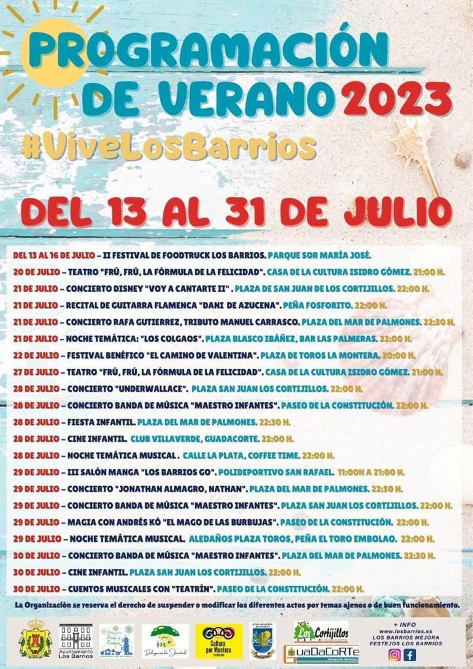 Programación para julio