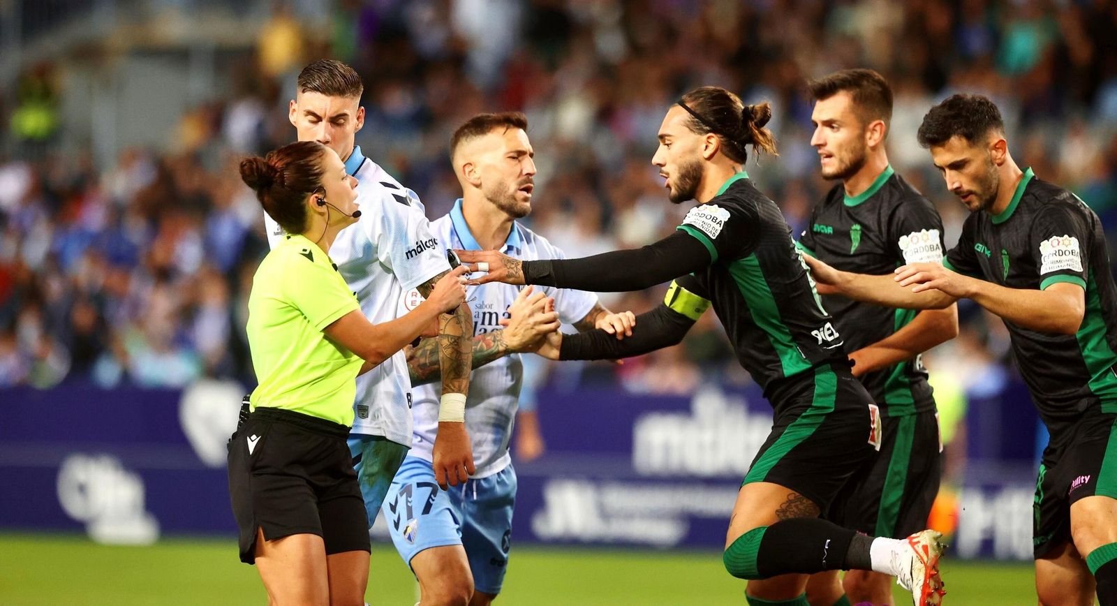 Marta Huerta de Aza, durante el Málaga - Córdoba CF del curso pasado.