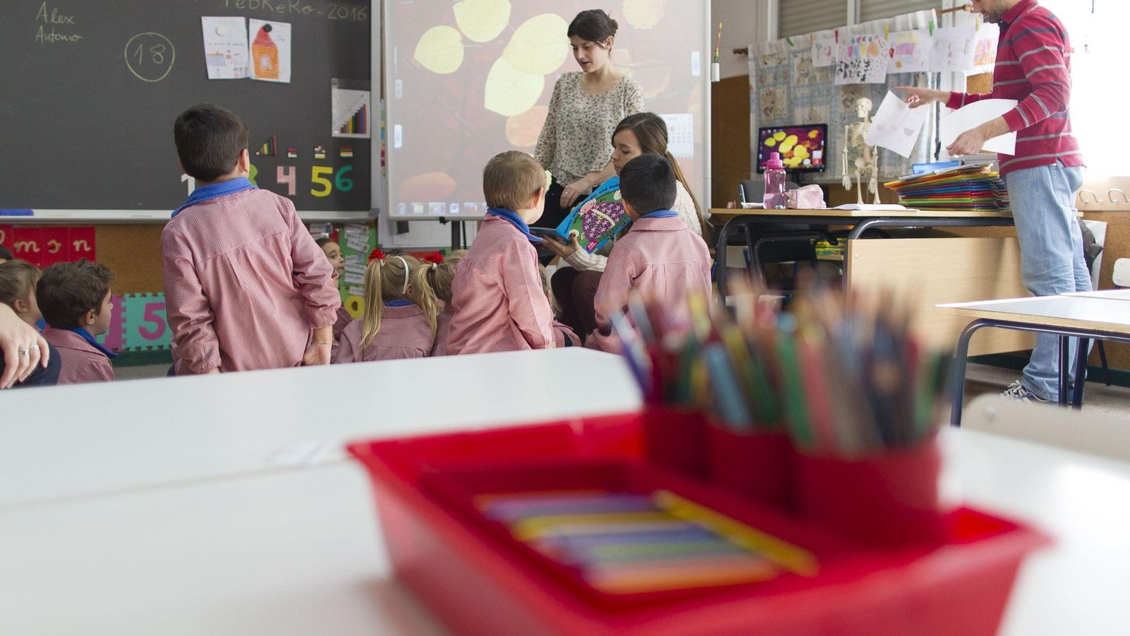 Clase de Infantil de 3 años en un colegio