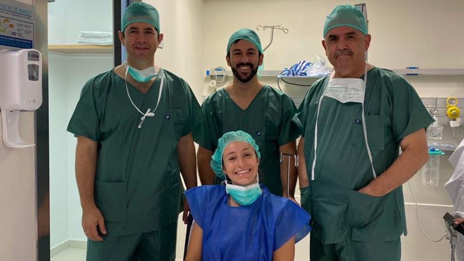 Isa Medeiros, en su operación.