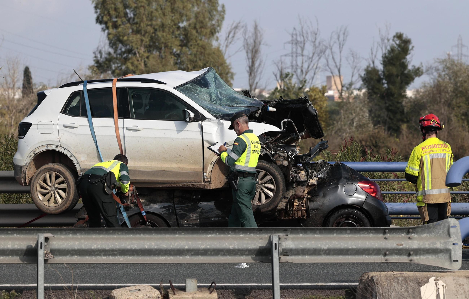 Las imágenes del accidente mortal en la Autovía Ruta la Plata