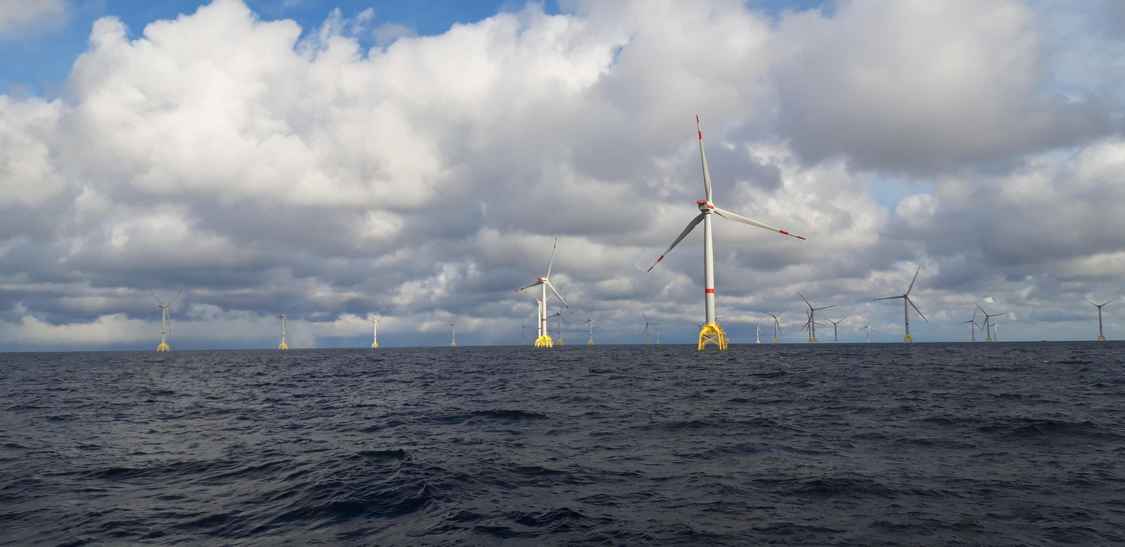 Imágenes del parque eólico marino de 'Wikinger'