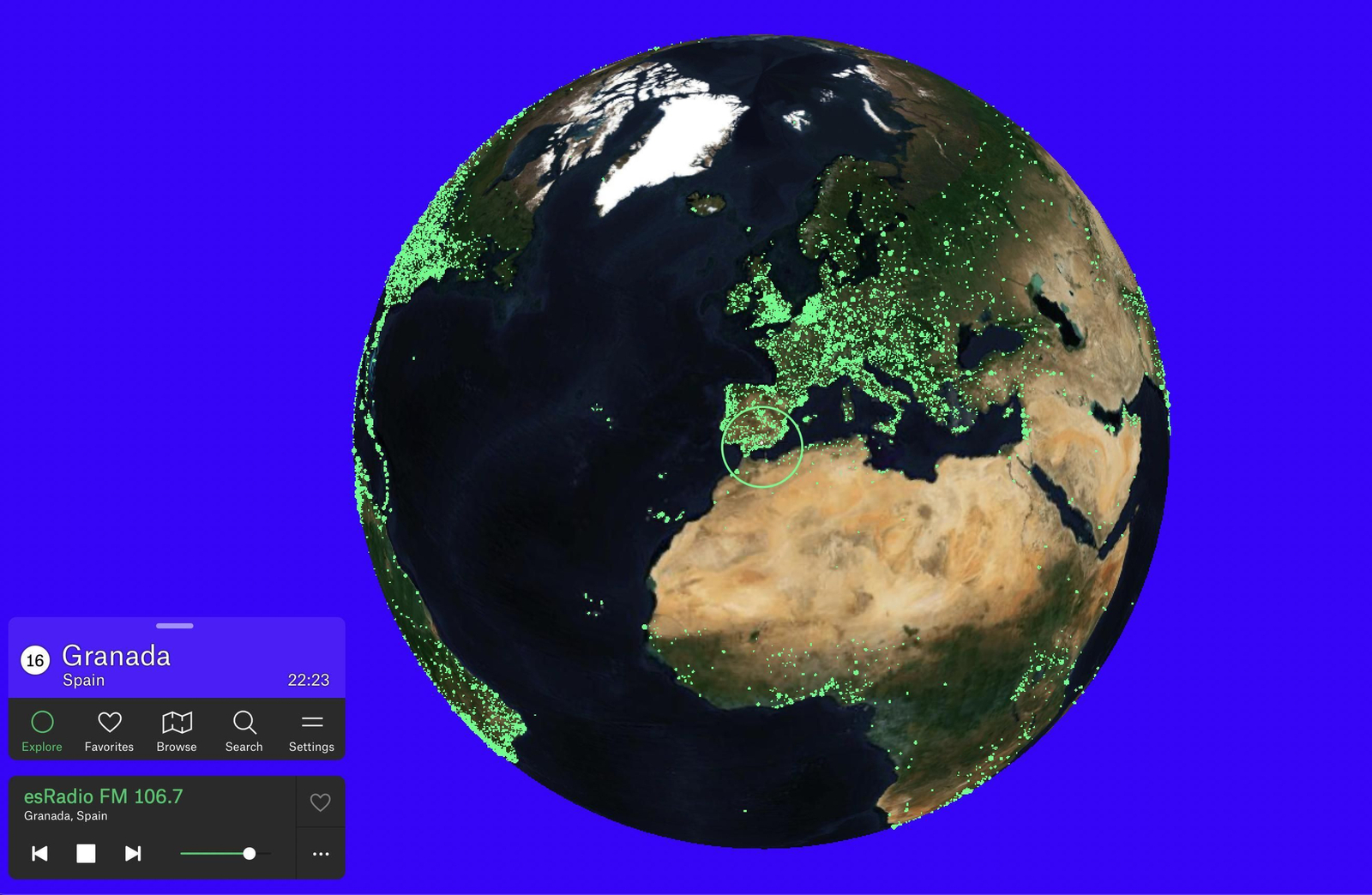 Conoce qué emisoras de radio hay en Granada mediante el 'Google Earth' de las emisoras de radio