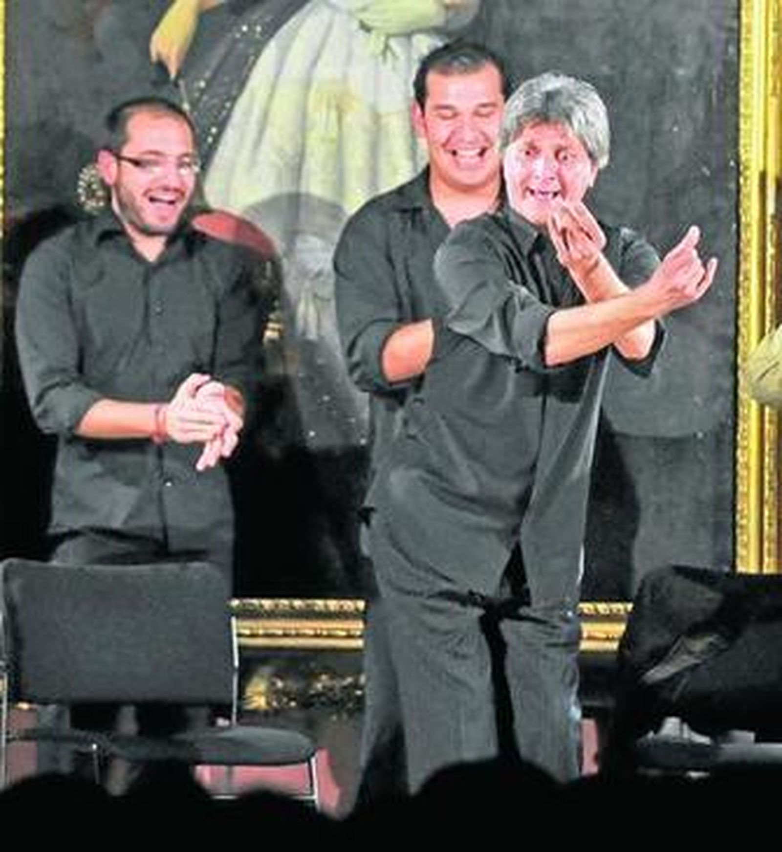 Manuel Soto 'El Bo', en una de sus clásicas pataítas en el Festival de Jerez.