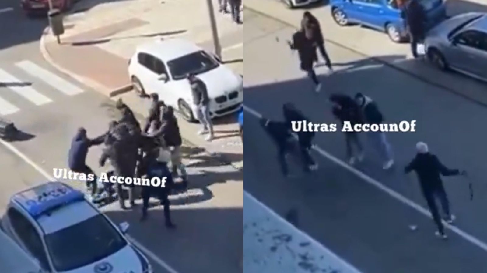 Los ultras del Betis y del Atlético de Madrid protagonizan una batalla campal