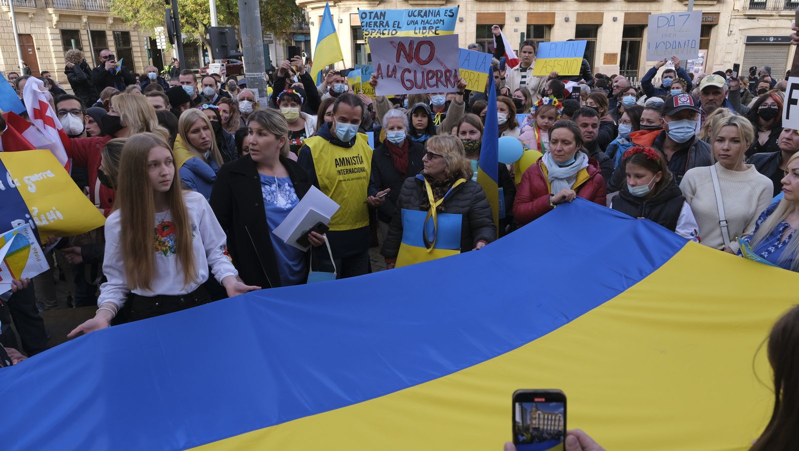 Fotogalería de las protestas contra la invasión rusa en Ucrania. Almería.