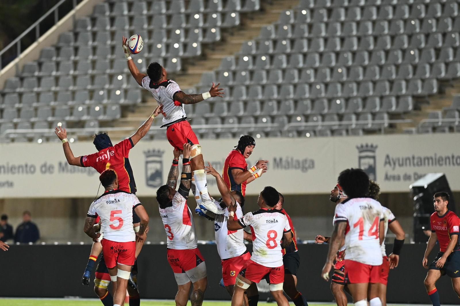 Las fotos del España-Tonga de rugby en Málaga