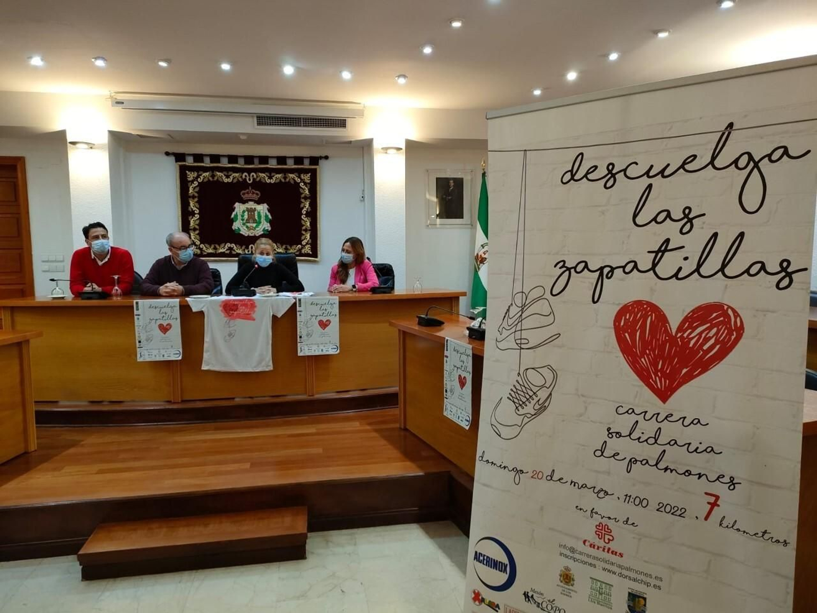 Un momento de la presentación de la Carrera Solidaria de Palmones