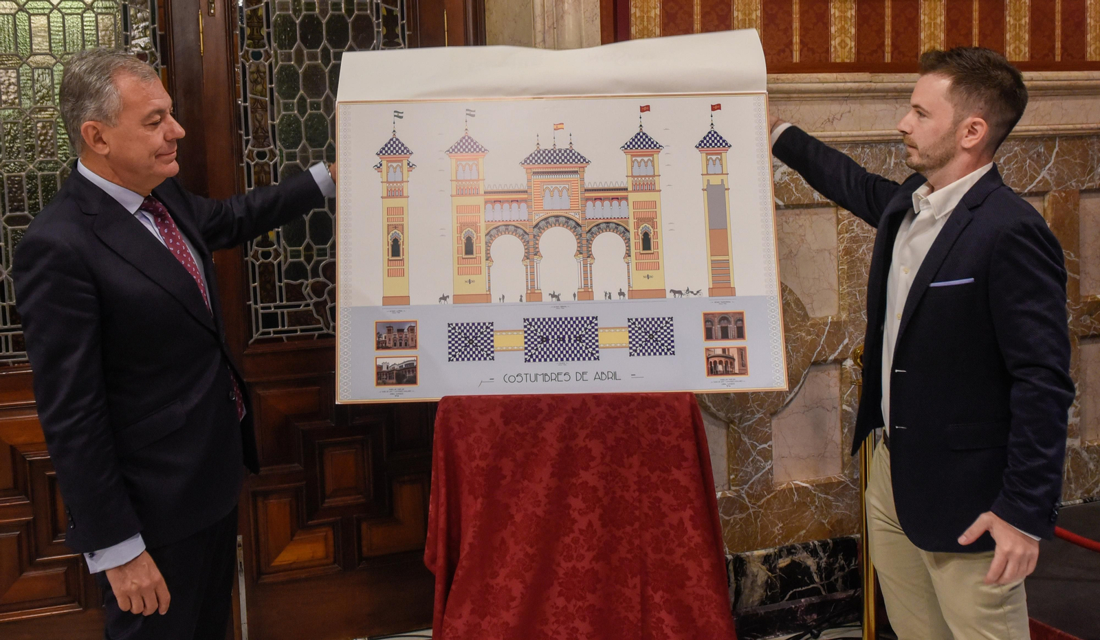 La presentación de la portada de la Feria de Sevilla 2024, en imágenes