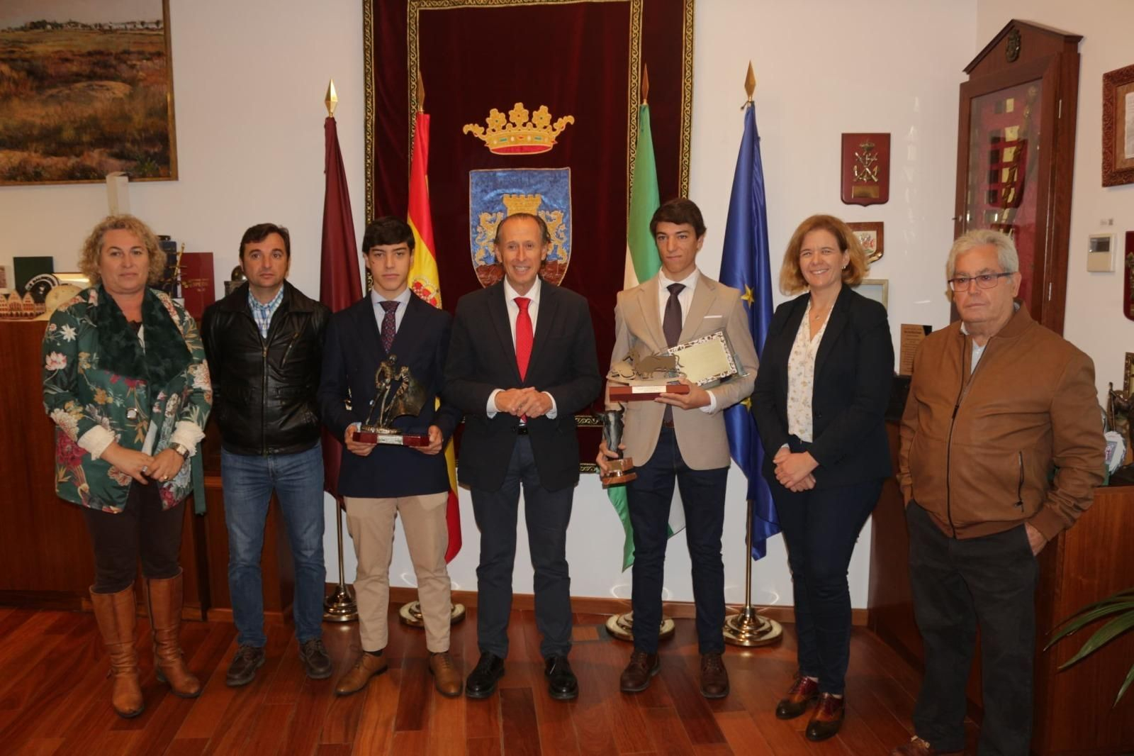 Un momento de la recepción que tuvo lugar en Alcaldía.