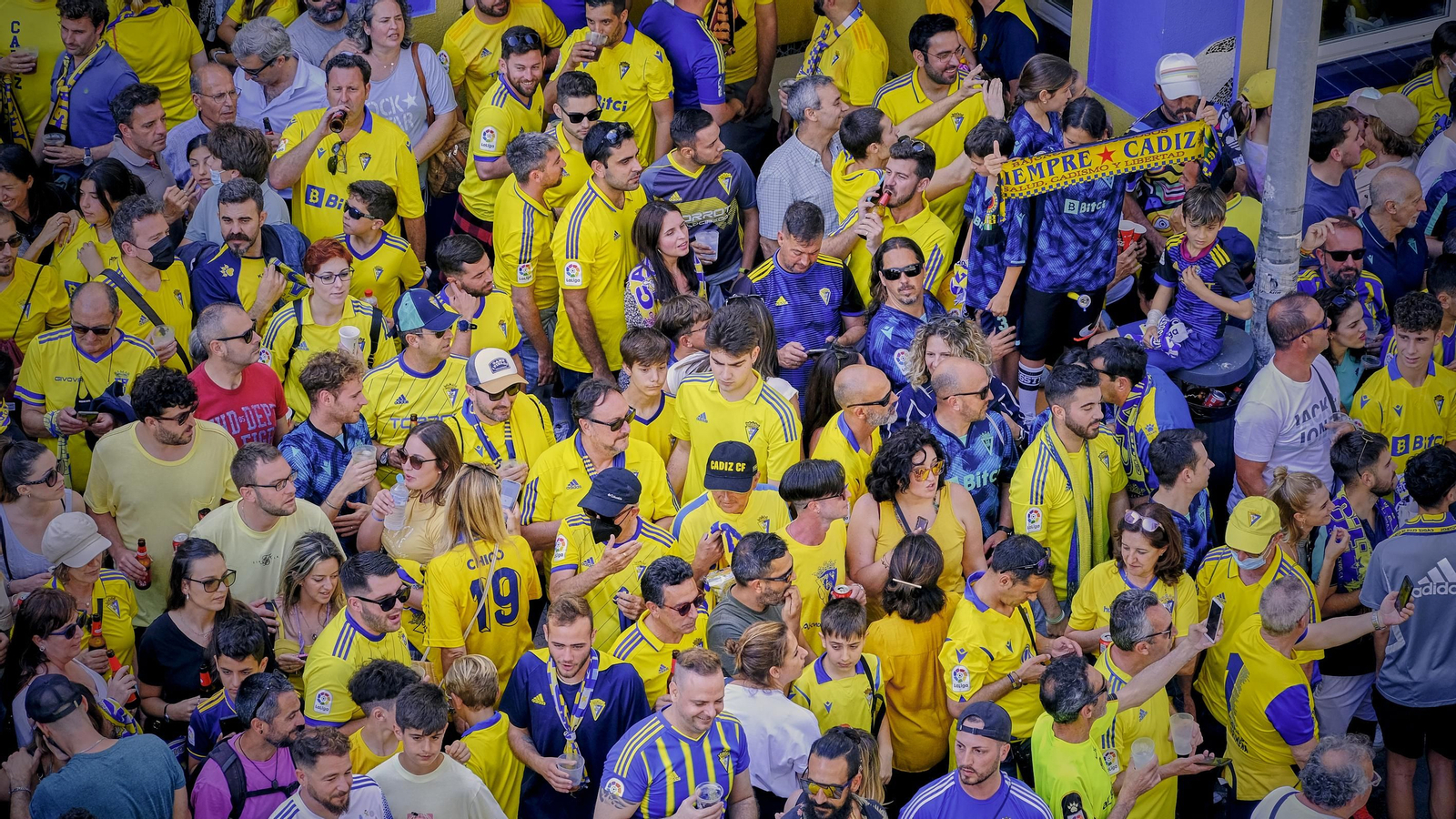 Ambiente  cadista durante el Cádiz CF - Real Madrid