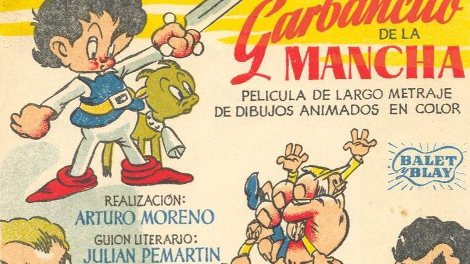 Parte del cartel de la película ‘Garbancito de la Mancha’, adaptación del cuento homónimo escrito por Pemartín.