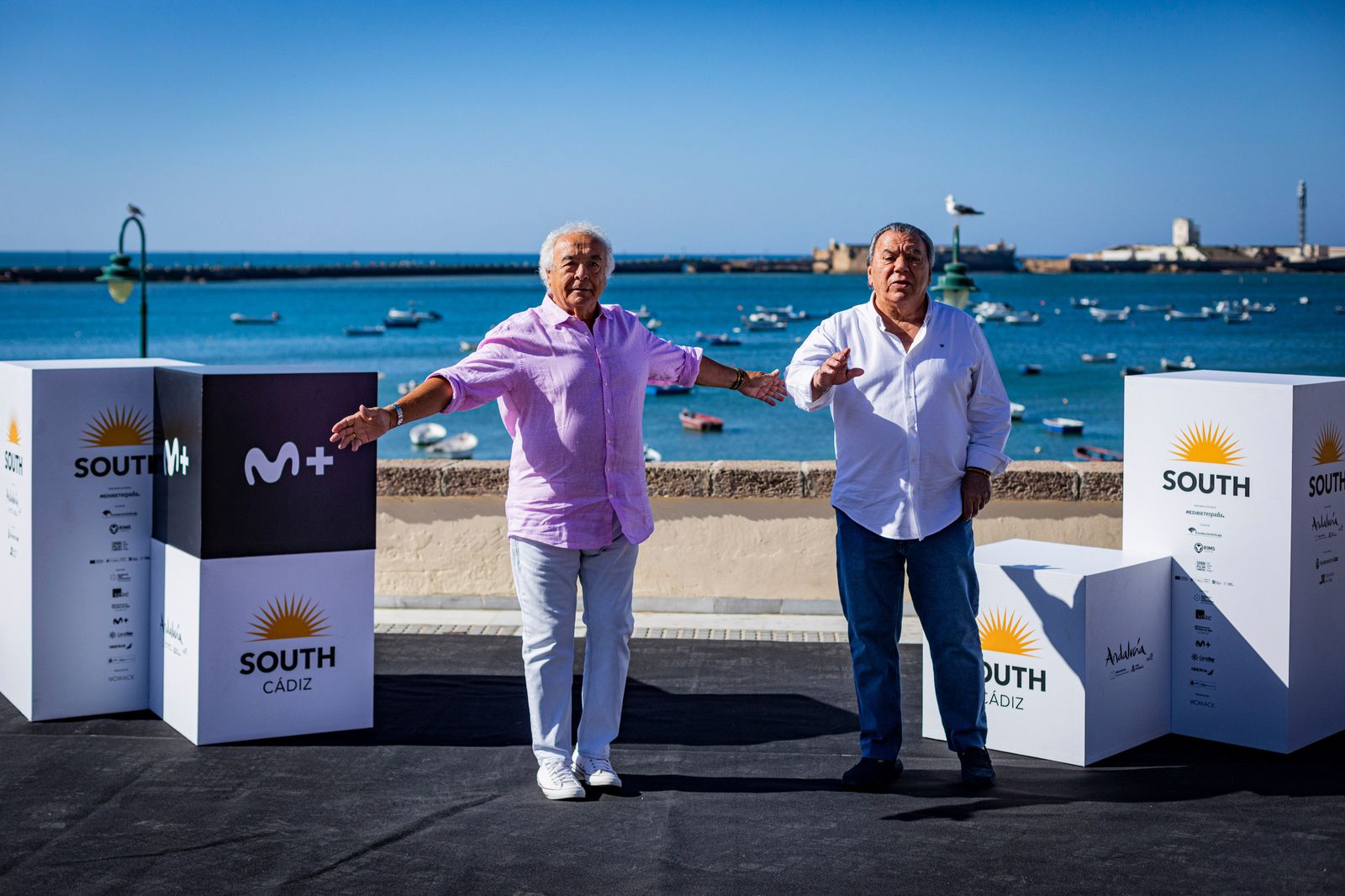 Las imágenes del photocall del Sotuh Festival en La Caleta este domingo: Adriana Ozores y  Los del Río