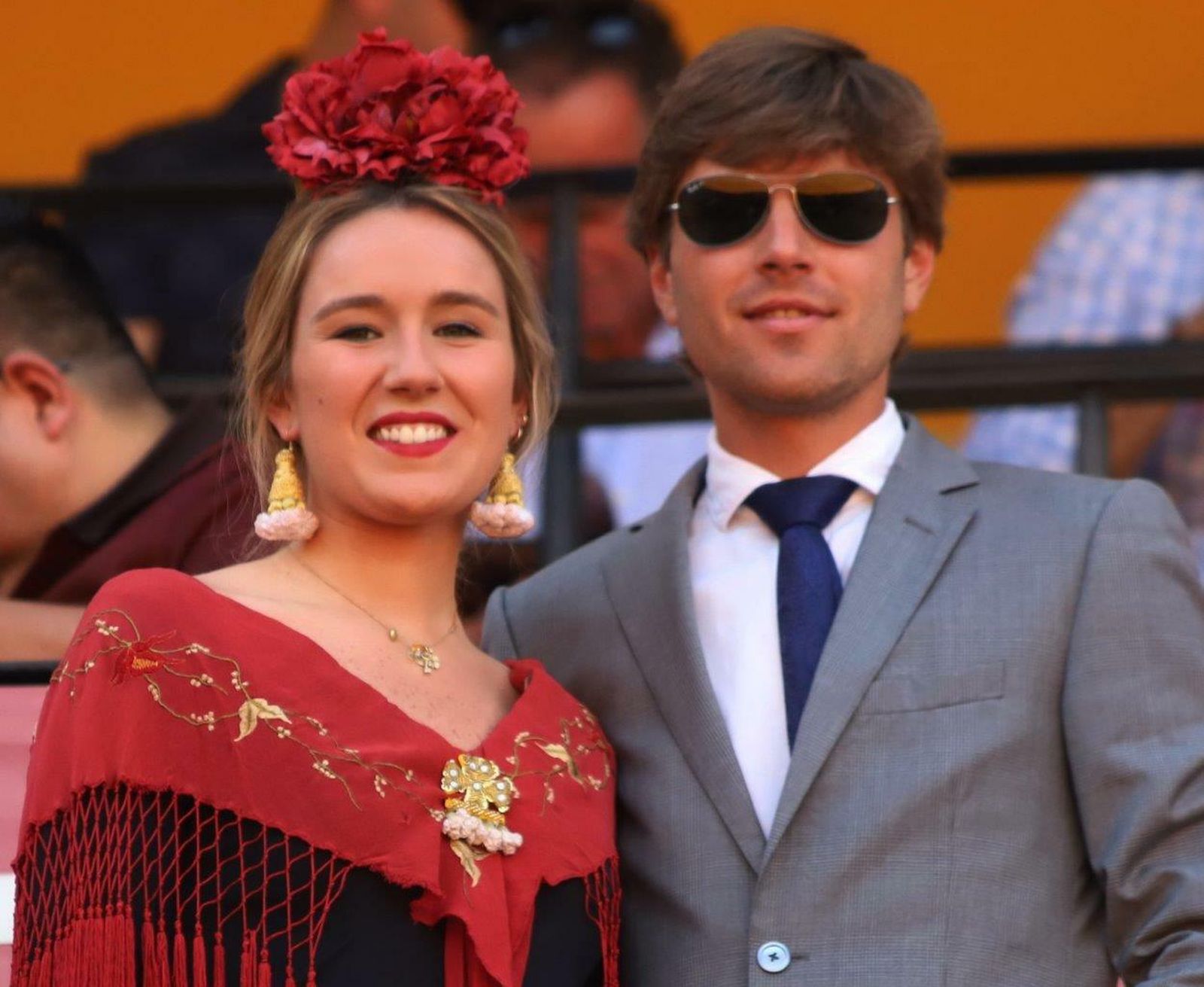 El matador Juan Leal con su novia, Ana Beró