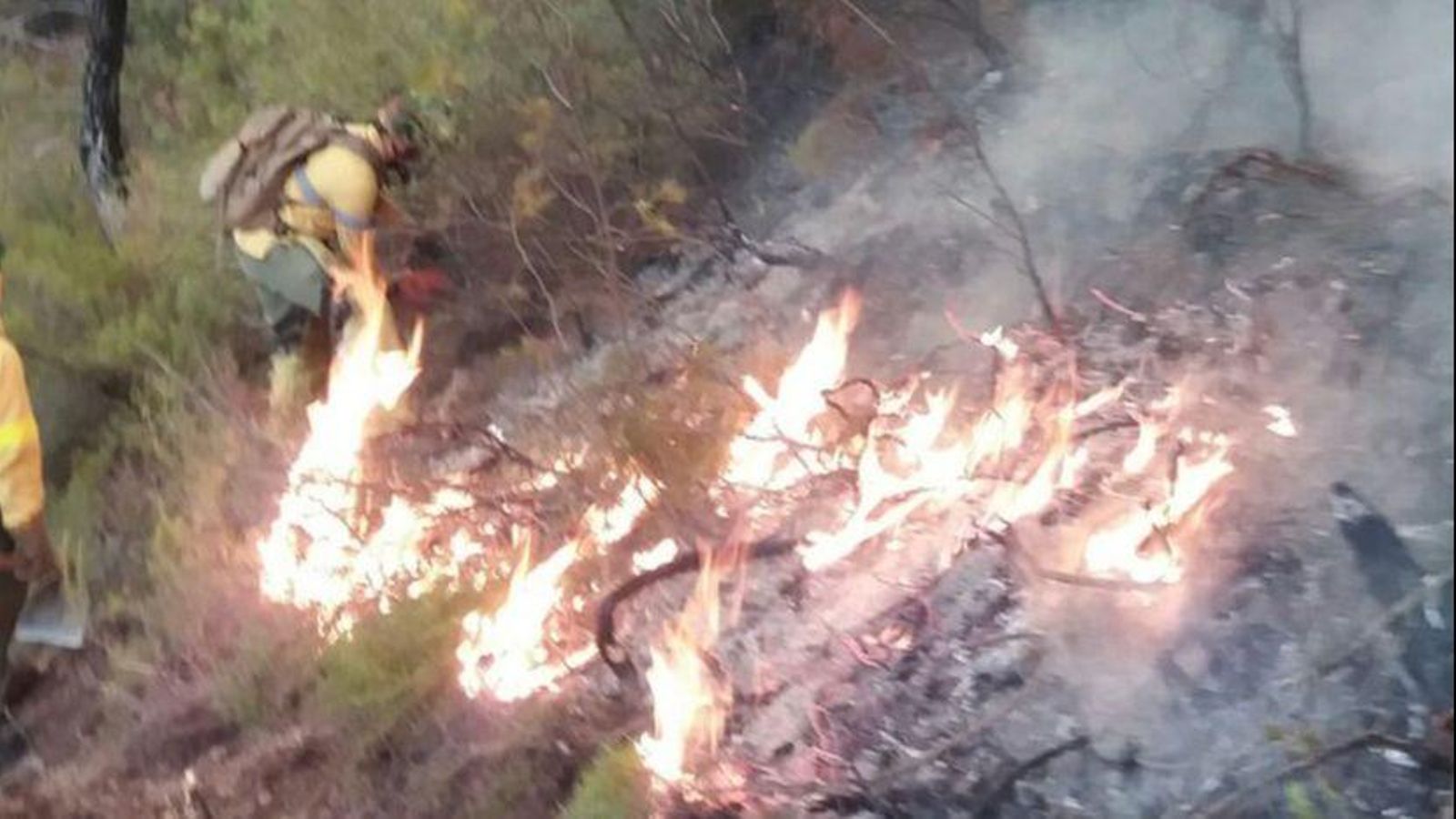 Labores de extinción del incendio de Segura de la Sierra en 2017 Labores de extinción del incendio de Segura de la Sierra en 2017