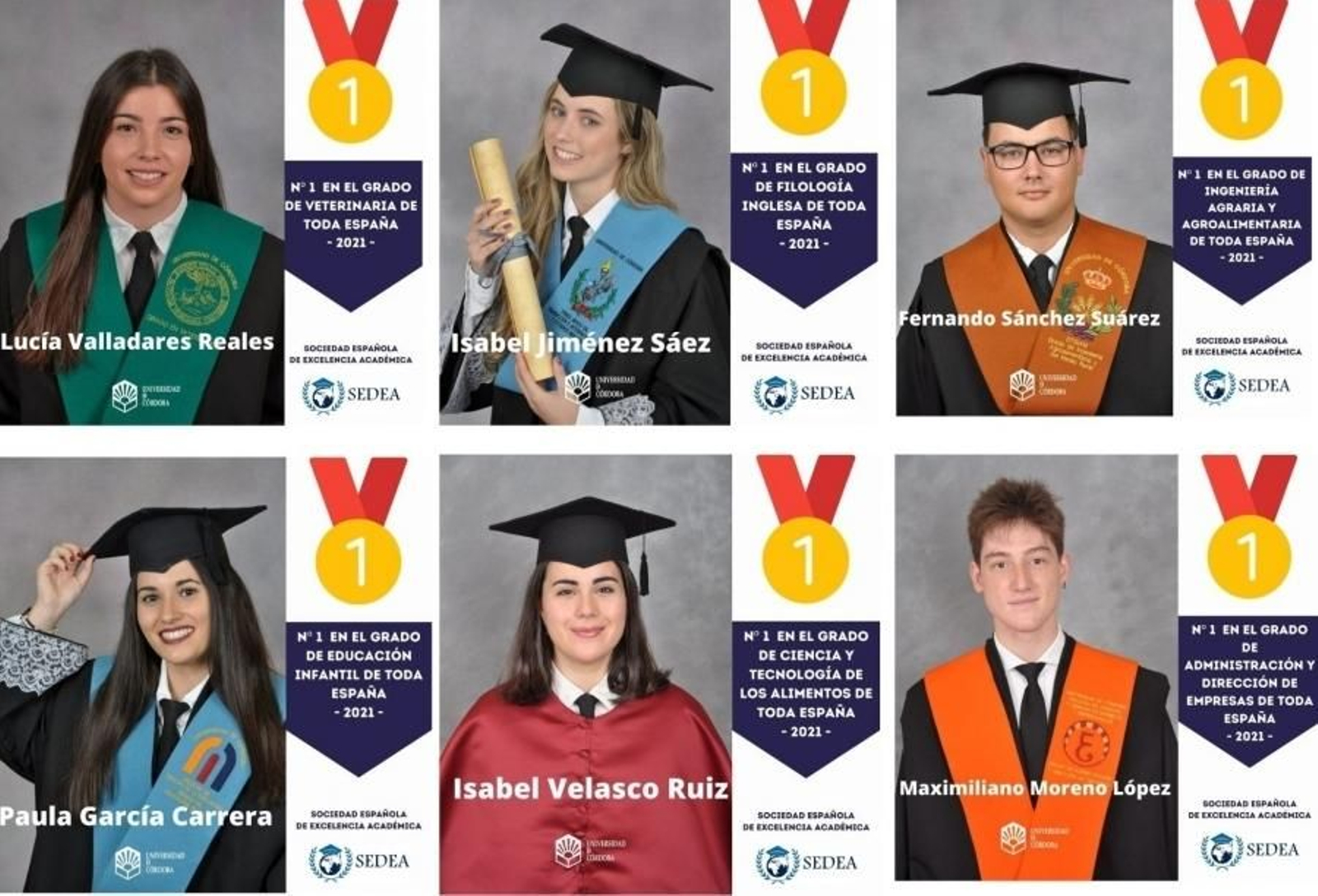 Los egresados que están en el número 1.