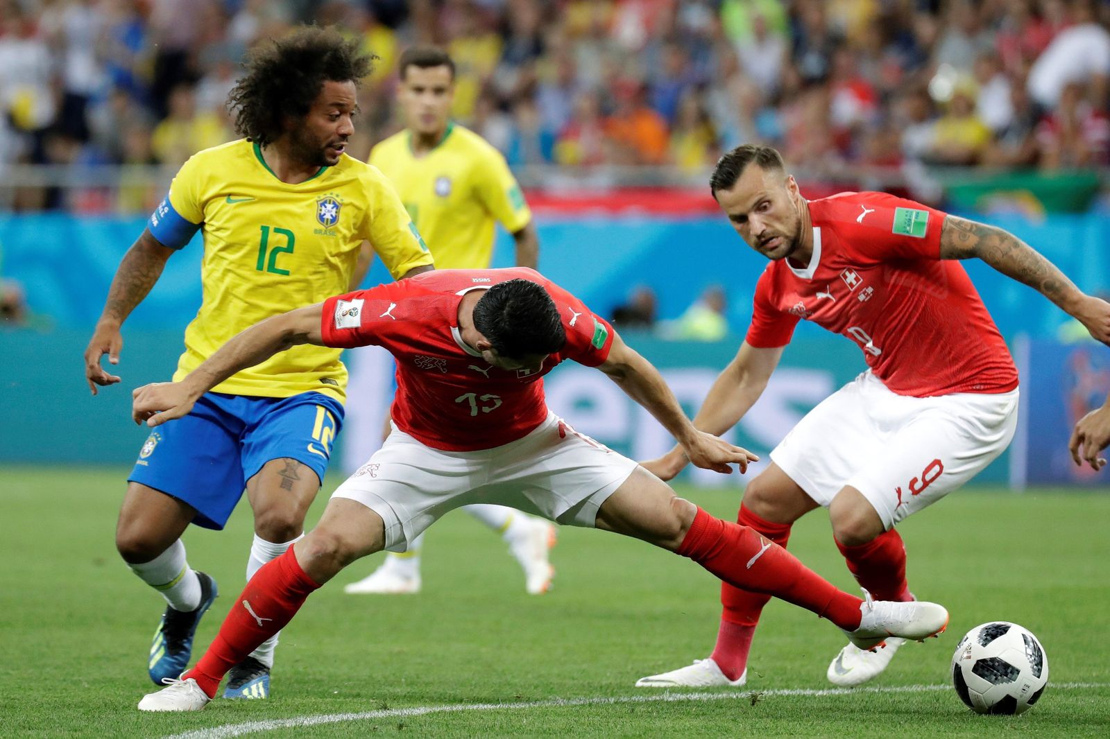 Las imágenes del Brasil-Suiza