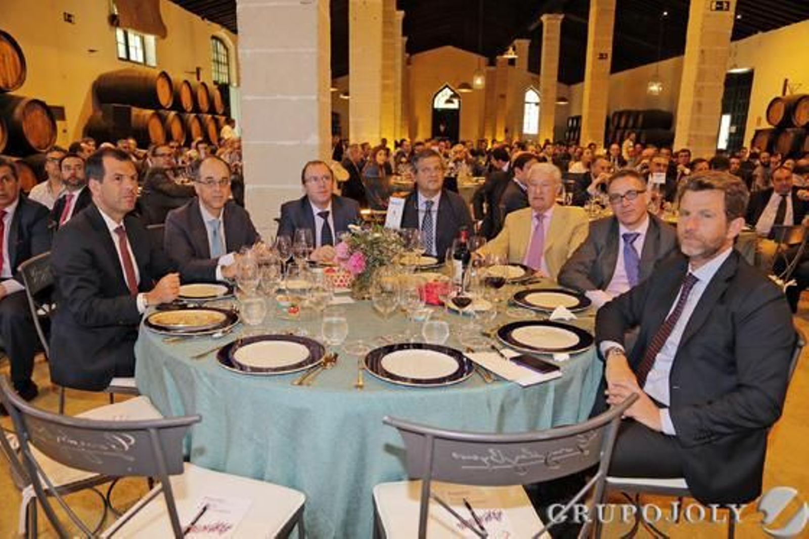 Luis Miguel Pelayo (Banco Popular), José Manuel Perea (Cámara de Comercio), Juan Núñez (CEC), Jesús Medina (Williams & Humbert), Miguel Nuche (Casino Gaditano), Alejandro Kowalski (Banco Popular) y Fernando Ortega (Málaga Hoy).

Foto: Miguel Angel Gonzalez