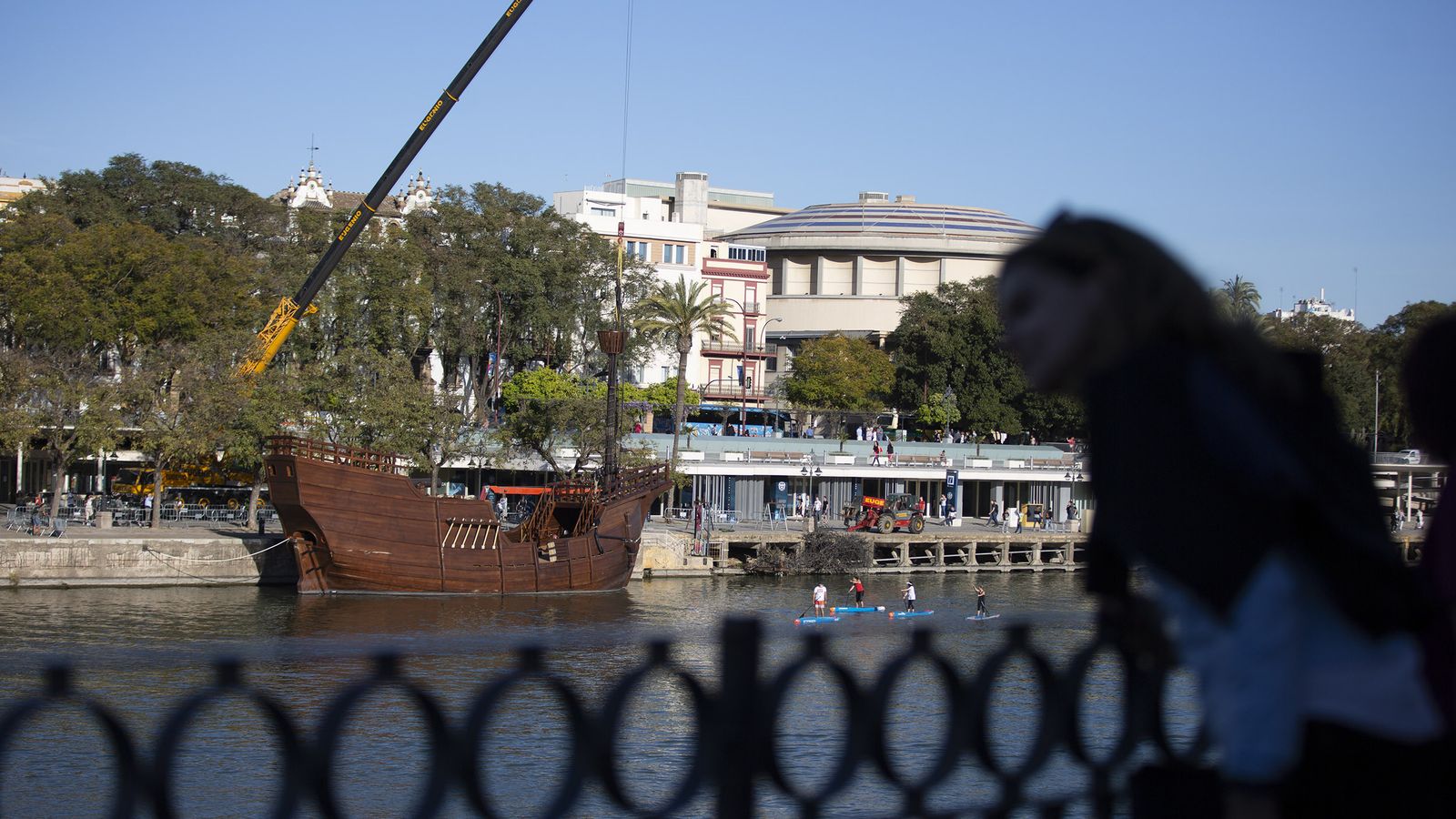 La nao ‘Victoria 500’ atracada en el paseo de Marqués de Contadero, en una imagen del año pasado.