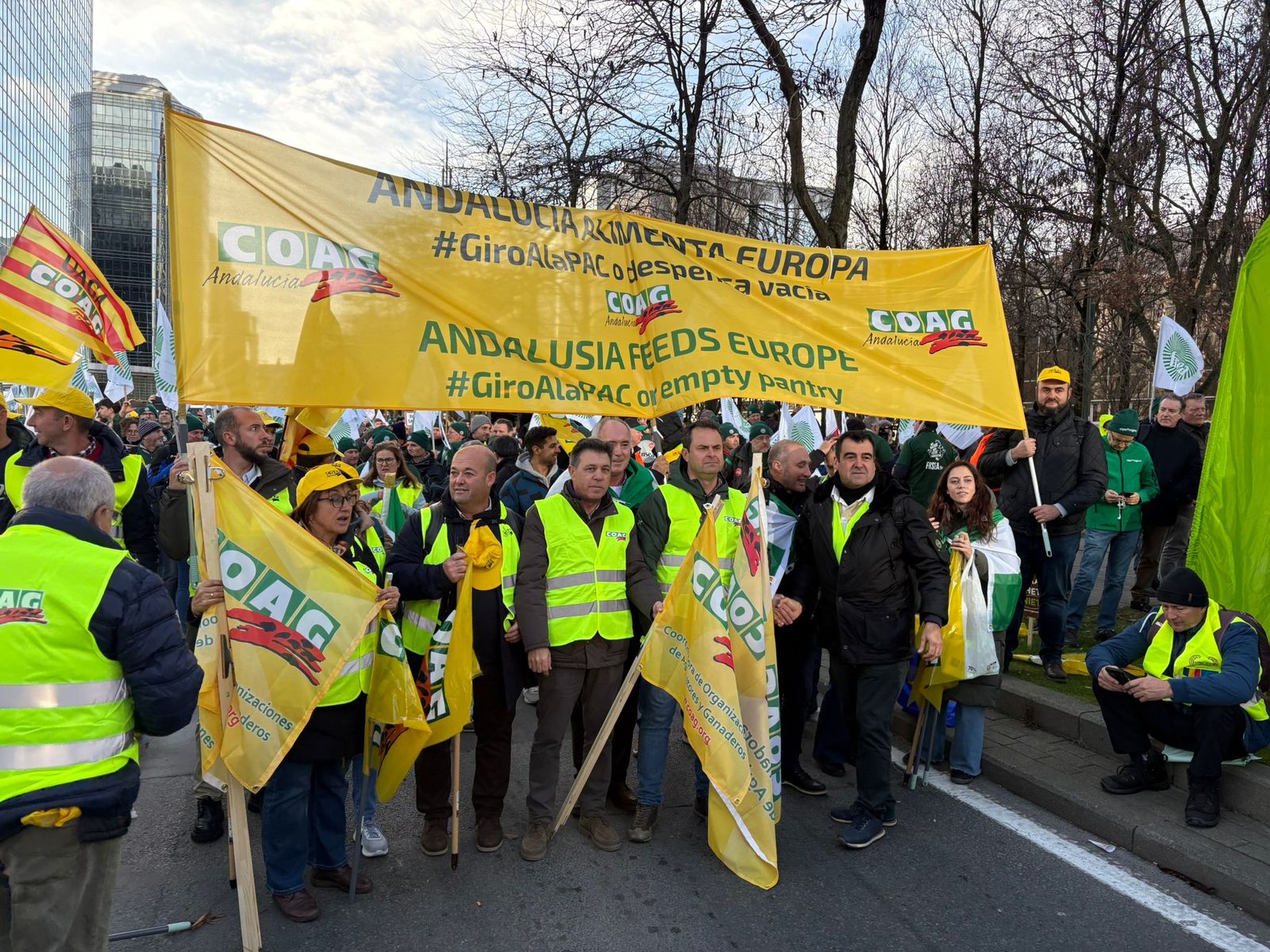 Los agricultores protestan en Bruselas
